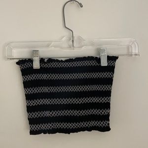 Black and white tube top
